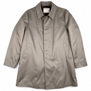 London Towne Mens 42 Taupe All Weather Coat Removable Faux Fur Liner Vintage